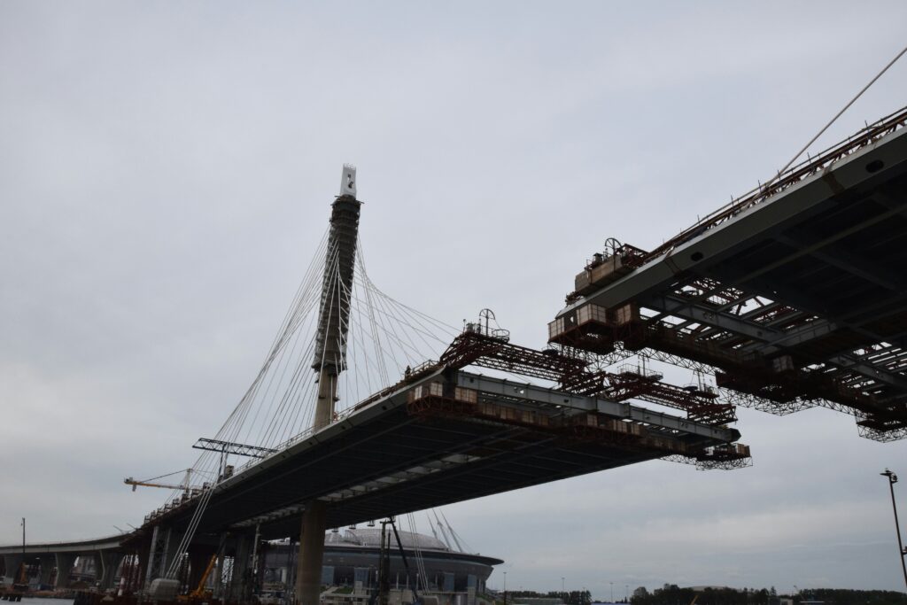 parts of a bridge diagram showing foundation substructure and superstructure with labeled components