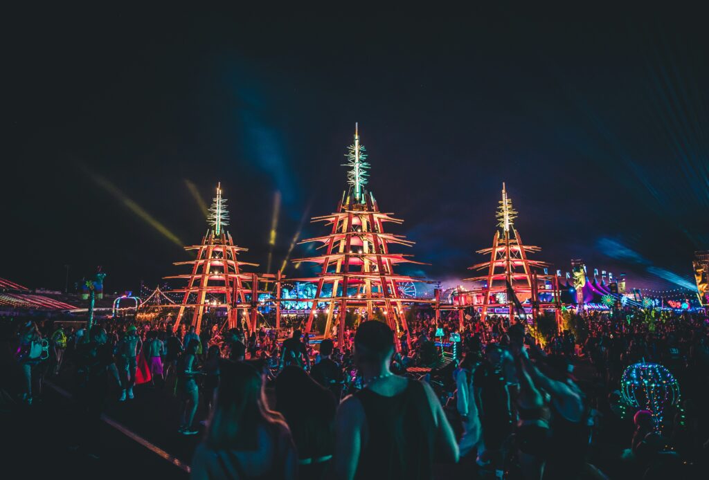 electric forest lineup 2026 showing festival stage with artist performing at night representing electric forest lineup 2026 participation lineup for 2025 electric forest electric forest set times and electric forest 2024 lineup